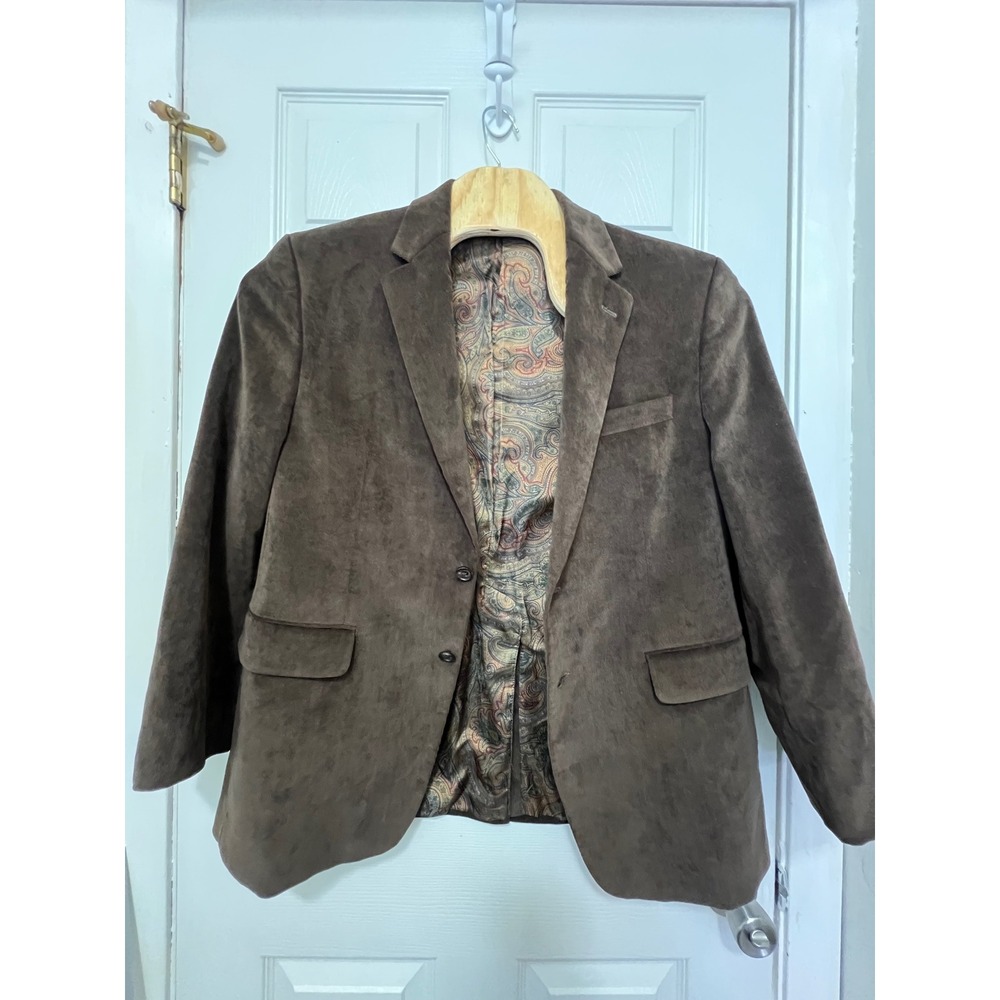 Lauren Ralph Lauren Mens Brown Corduroy Blazer Paisley Lining Sport Coat 40R - Picture 7 of 16